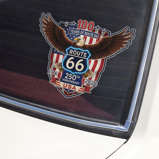 USA 250 Anniversary Window Decal Sticker - Patriotic America 250 Design
