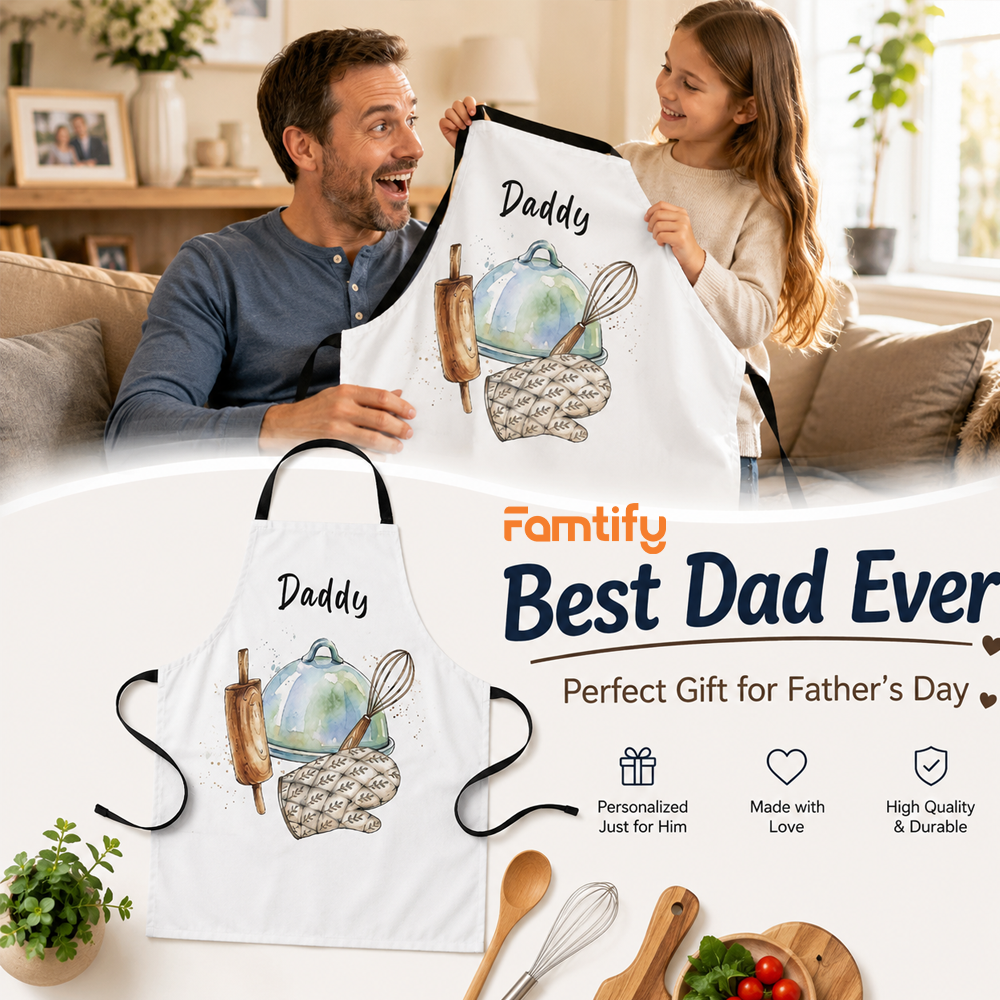 Daddy Apron Gift – Funny Cooking & BBQ Apron for Dad