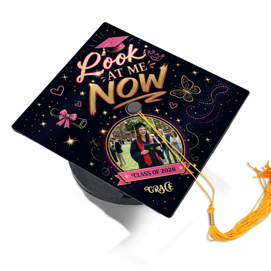 Personalized Look At Me Now Graduation Cap Topper