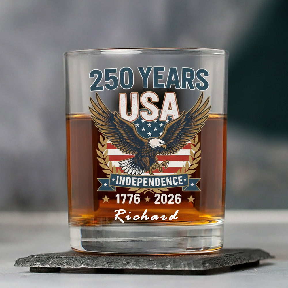 250 Years America 1776 - 2026 Whiskey Glass