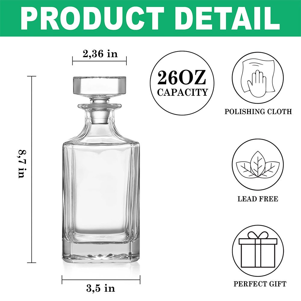 250 Years USA 250th Birthday 1776-2026 Eagle Flag Decanter