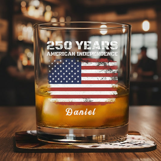 250 Years USA 250th Anniversary America Celebration Whiskey Glass