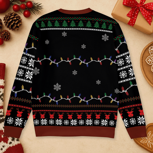 Santa's Favorite Ho Sweater - Custom Face Funny Christmas Ugly Sweater for Family