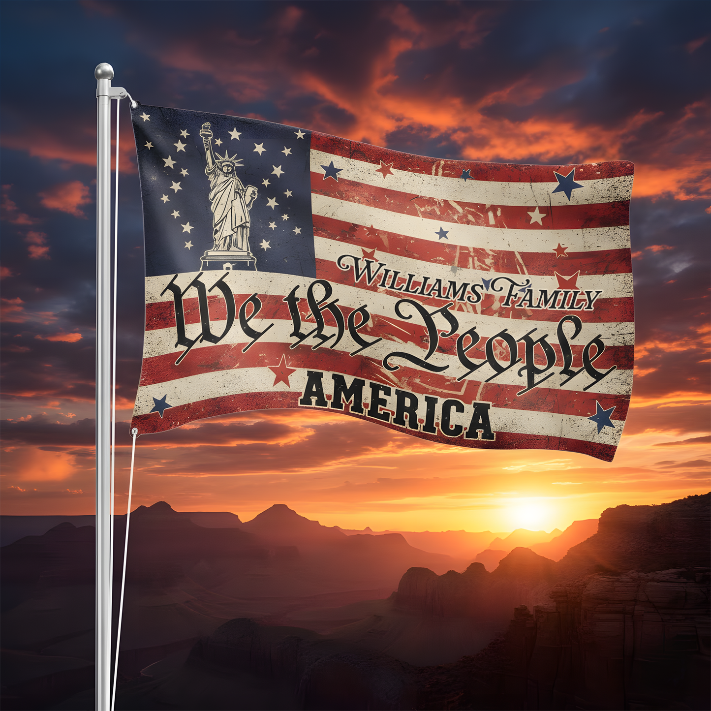 We The People Flag America 250th Anniversary House Flag