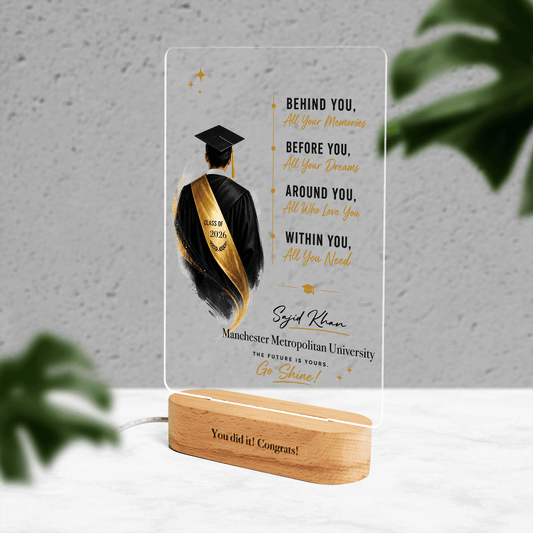 Personalized The Future Is Yours Go Shine Night Light - Graduation Gift