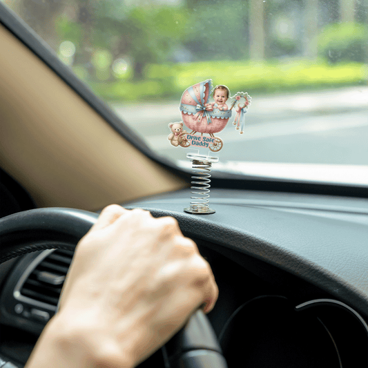 Personalized Drive Safe Car Standee for Dad - Custom Photo Father's Day Gift