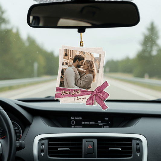 Drive Safe, My Favorite Couple - Anniversary & Everyday Car Gift for Couples - Personalized Custom Shape Car Ornament