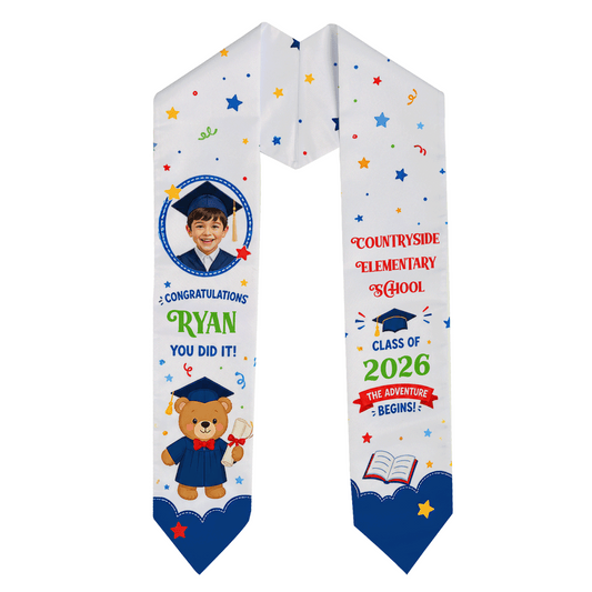 Personalized Congratulations You Did It Kid Graduation Stole - Custom Name