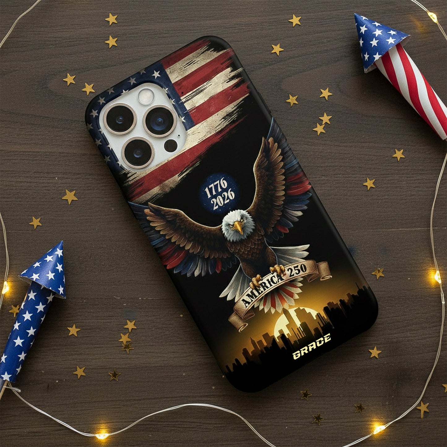 America 250th Anniversary 1776-2026 Patriotic Phone Case