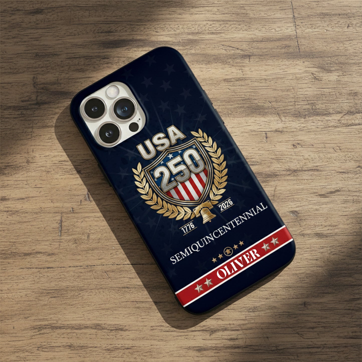 Custom Name Faith, Family & Freedom America 250 Years Patriotic Phone Case