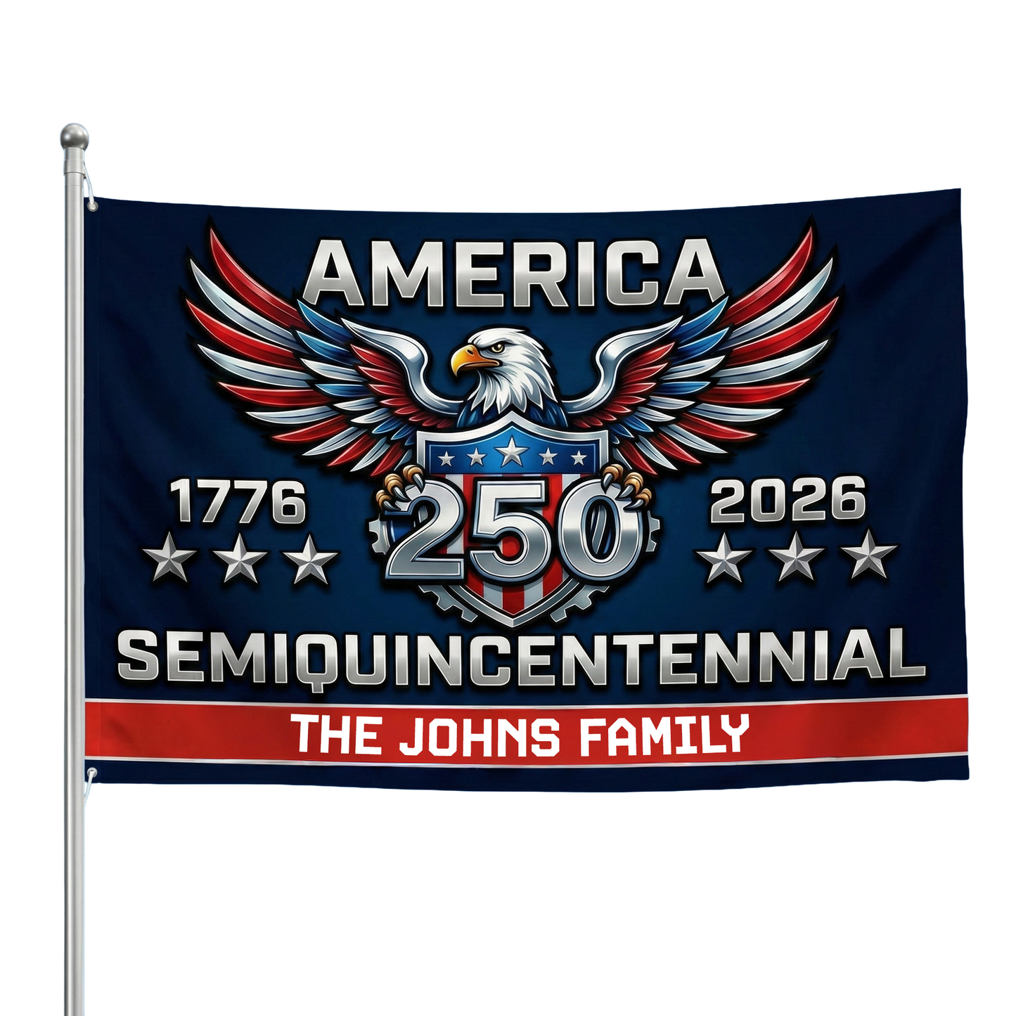 America 250 Years Semiquincentennial Double-Sided House Flag