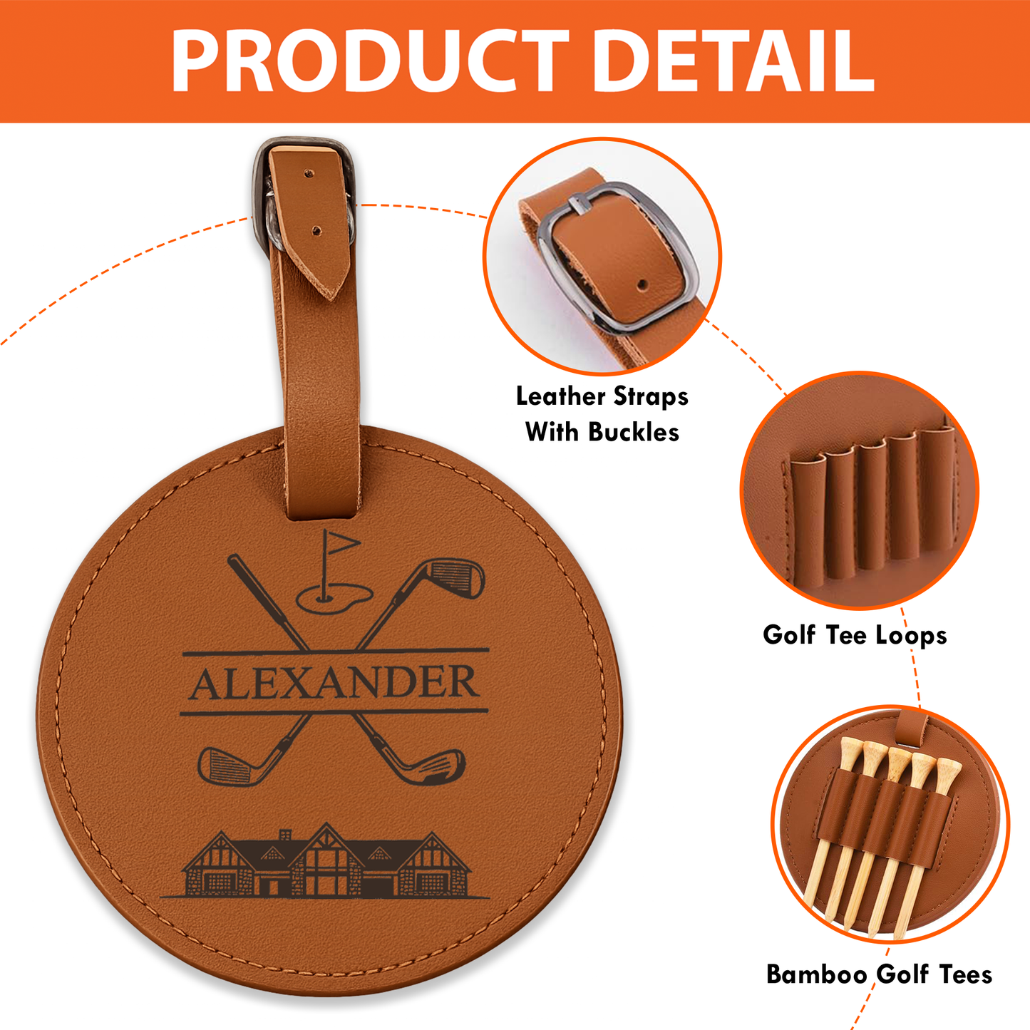 Personalized Dad Golf Tag – Custom Name Gift for Golf Lovers