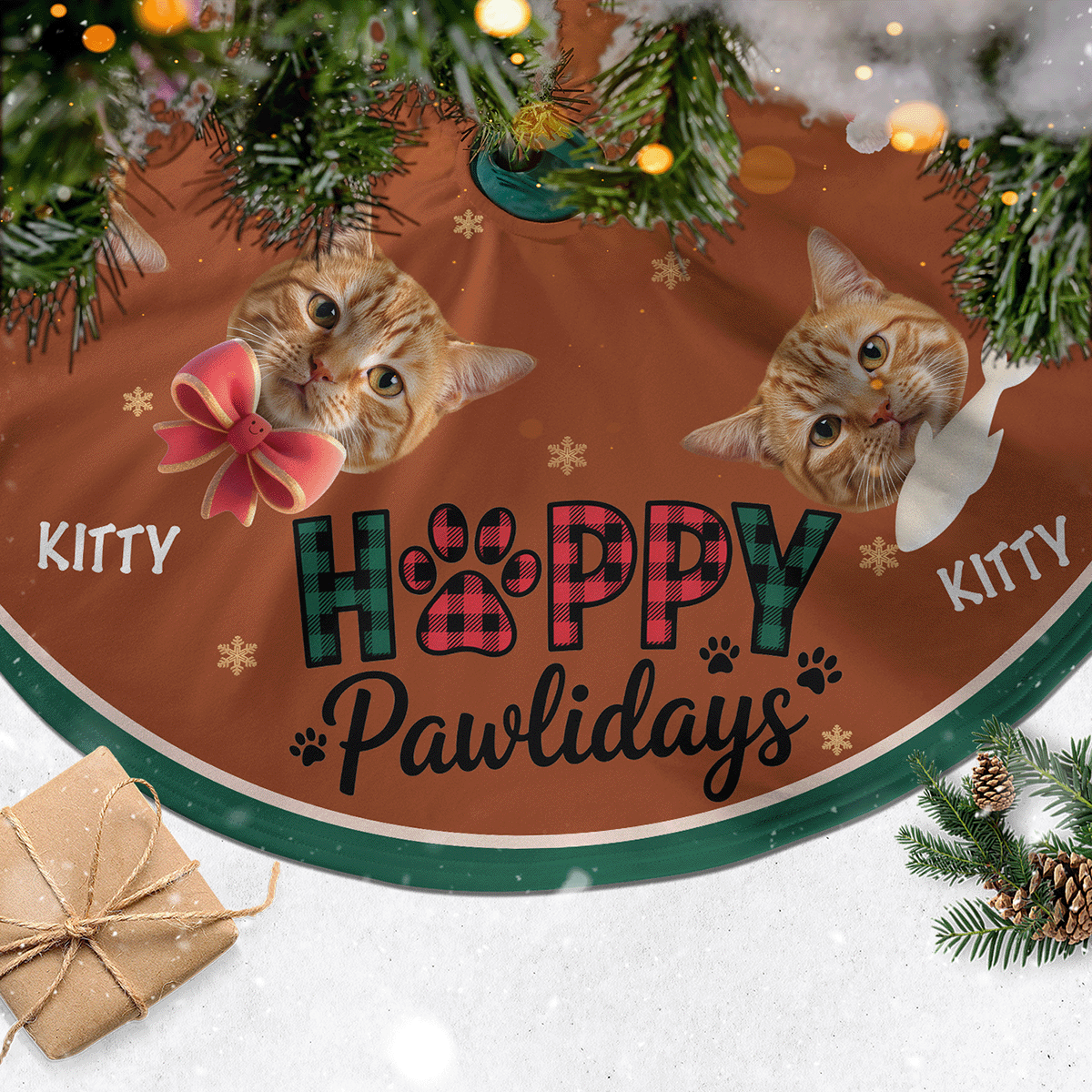 Personalized Pet Christmas Tree Skirt