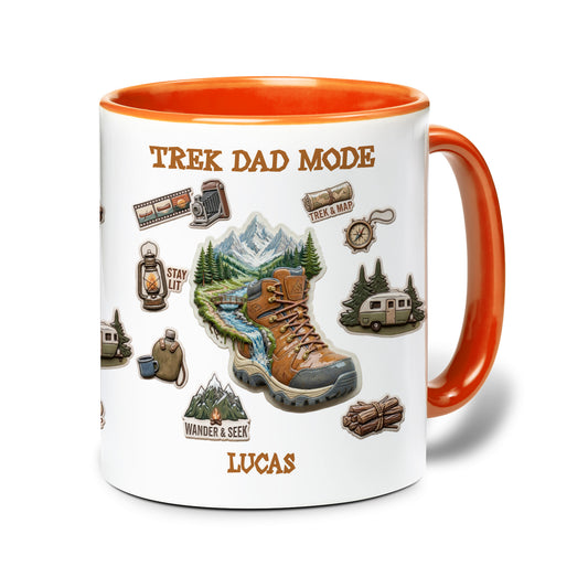 Personalized Dad Mug - Trek Dad Mode Custom Name Coffee Mug