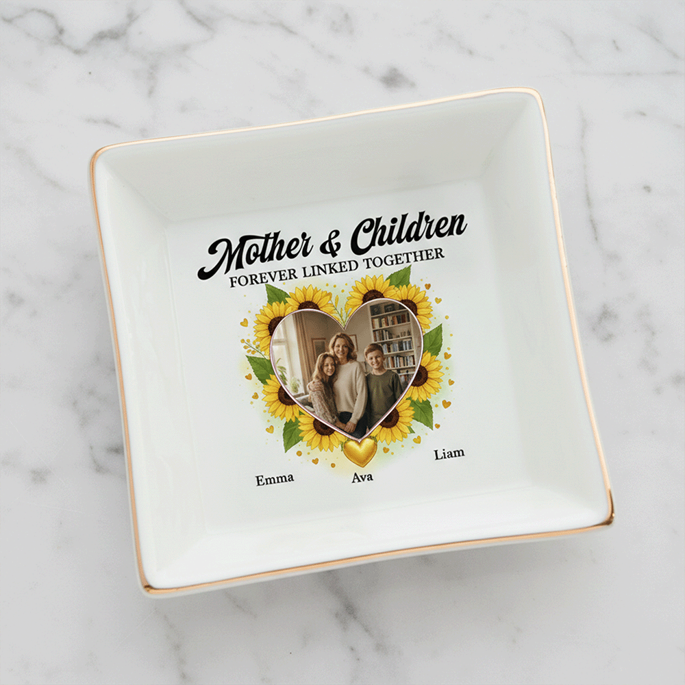 Mother And Daughter Forever Linked Together – Personalized Jewelry Dish