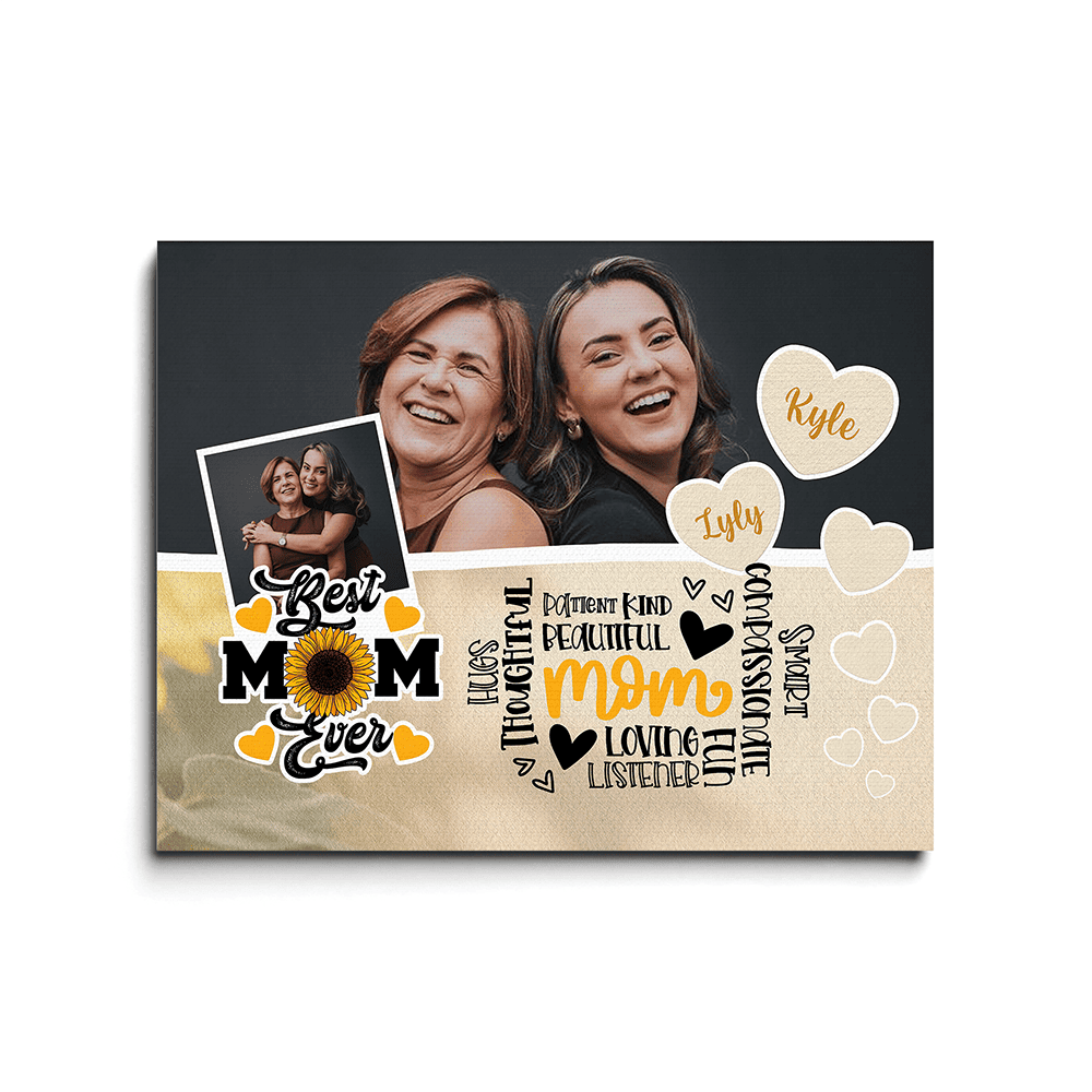 All I Need to Say – Heartfelt Mother’s Day Gift for Mom & Grandma – Personalized Photo Canvas Wall Art
