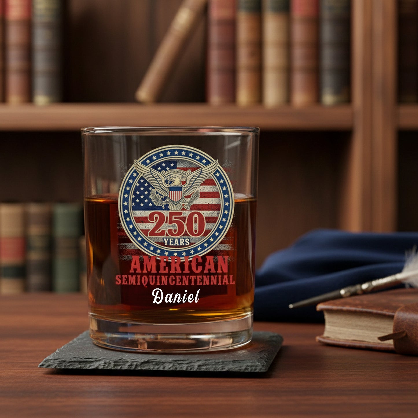 America 250 Years Semiquincentennial Whiskey Glass