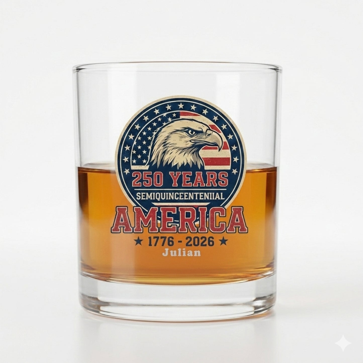 America 250 Years Whiskey Glass