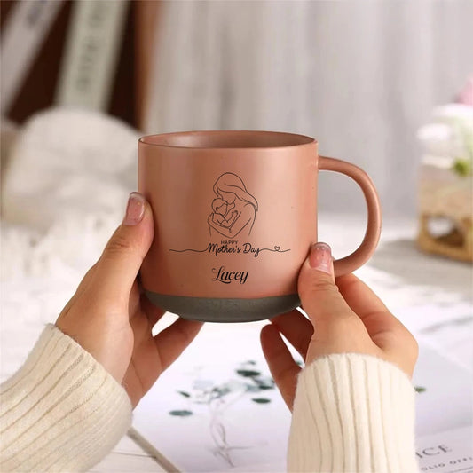 Personalized Ceramic Mug for Mom - Engraved with Love