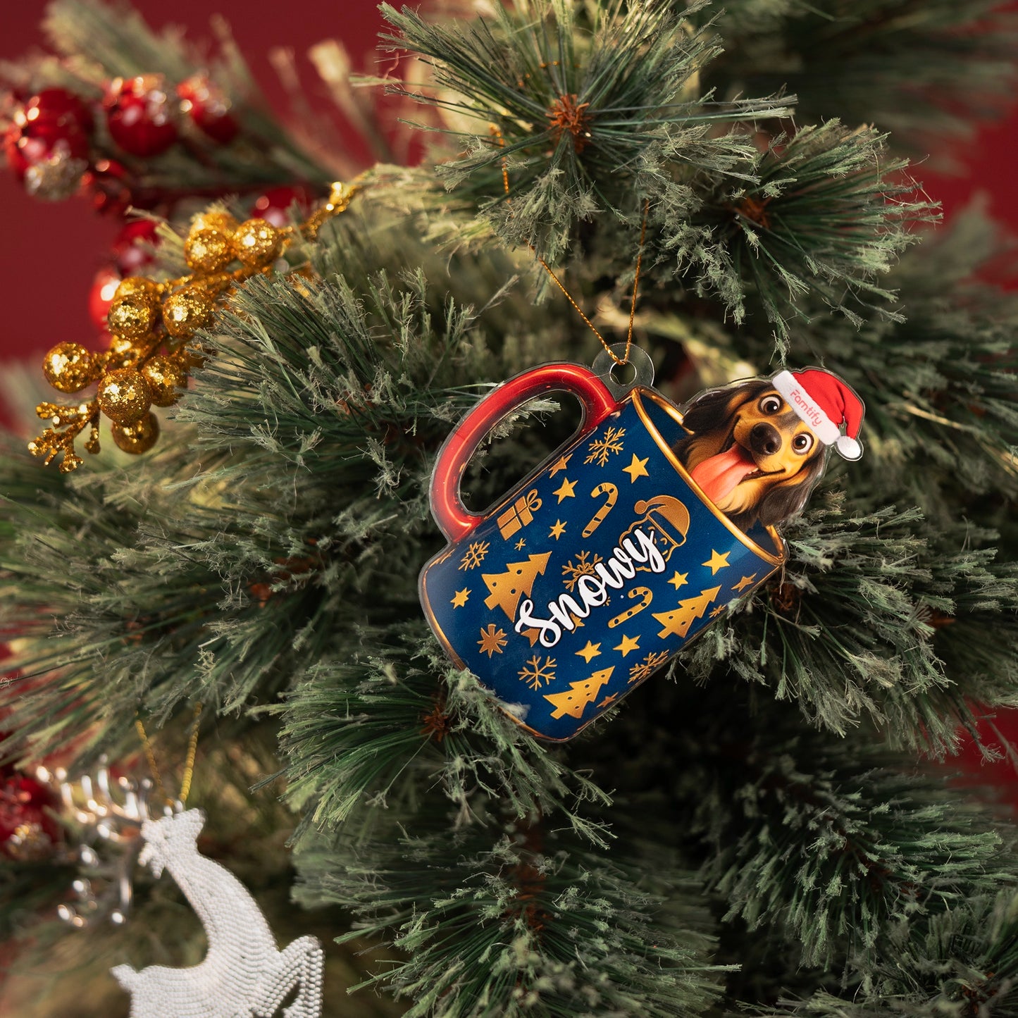 Pouring You Out - Custom 3D Effect Acrylic Ornament for Pet Lovers Christmas Gift