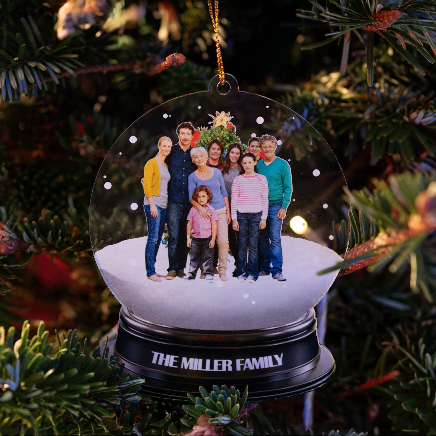 Family Photo Acrylic Ornament – Custom Picture Gift for Family & Friends