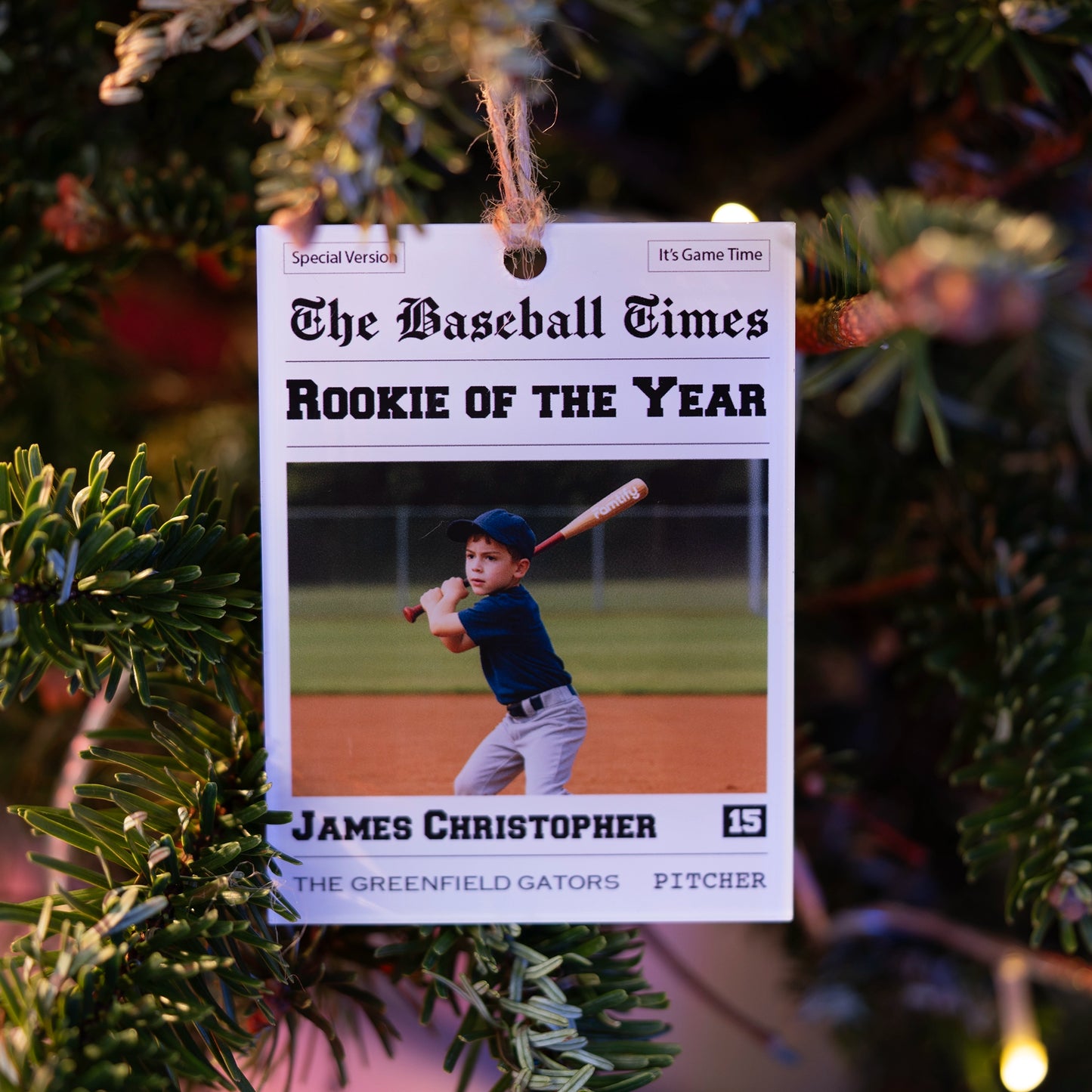 Personalized Christmas Custom Acrylic Ornament for Baseball Fans