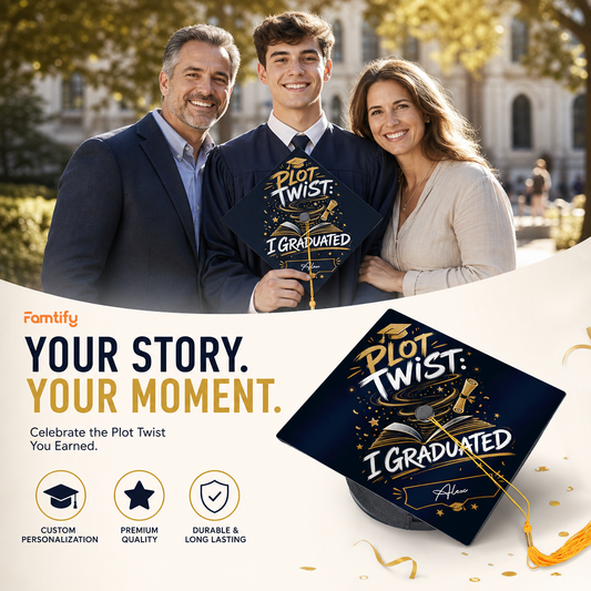 Personalized Plot Twist I Graduated Graduation Cap Topper