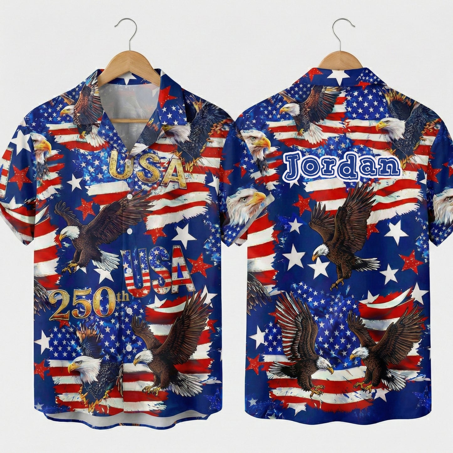USA 250 Anniversary Eagle 1776-2026 Patriotic Hawaii Shirt