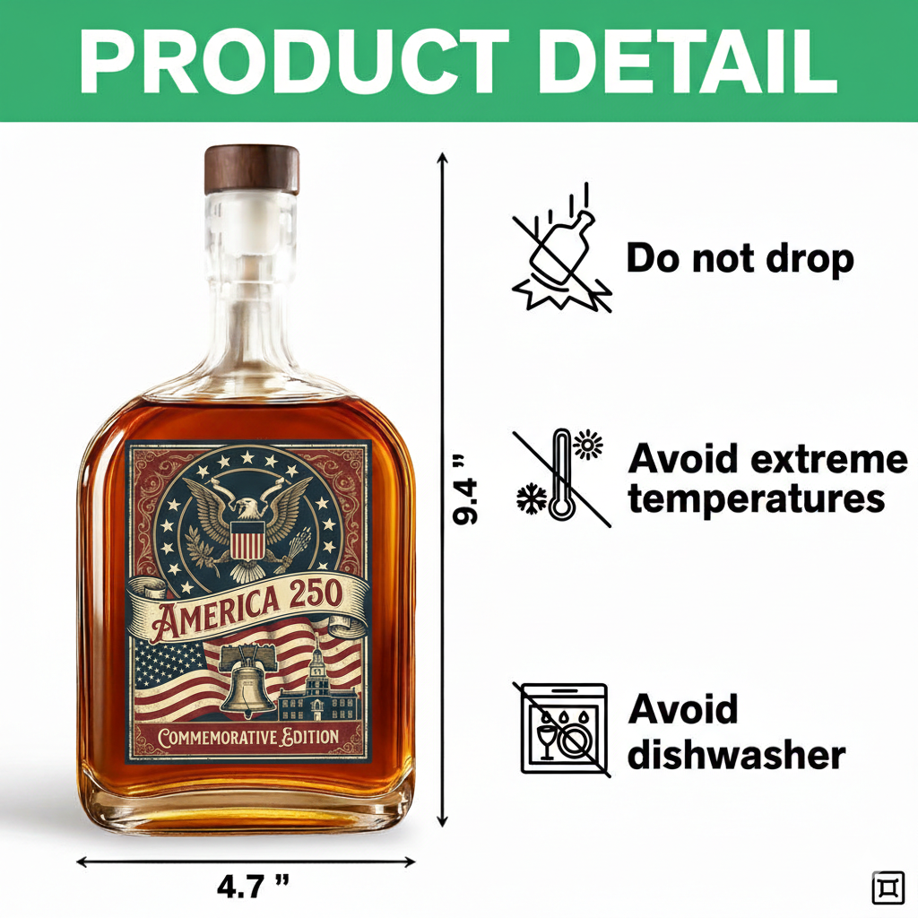 250 Years America Independence We The People US Whiskey Bottle