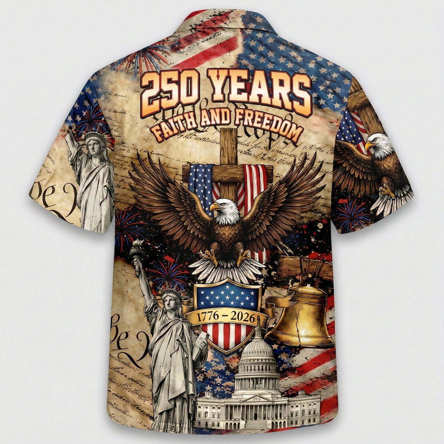 We The People 250 Years Faith and Freedom Hawaiian Shirt