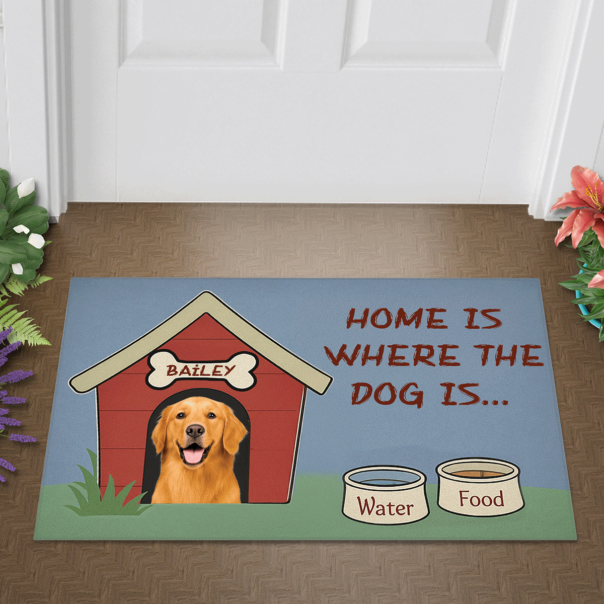 House Is Where The Dog Is - Personalized Doormat