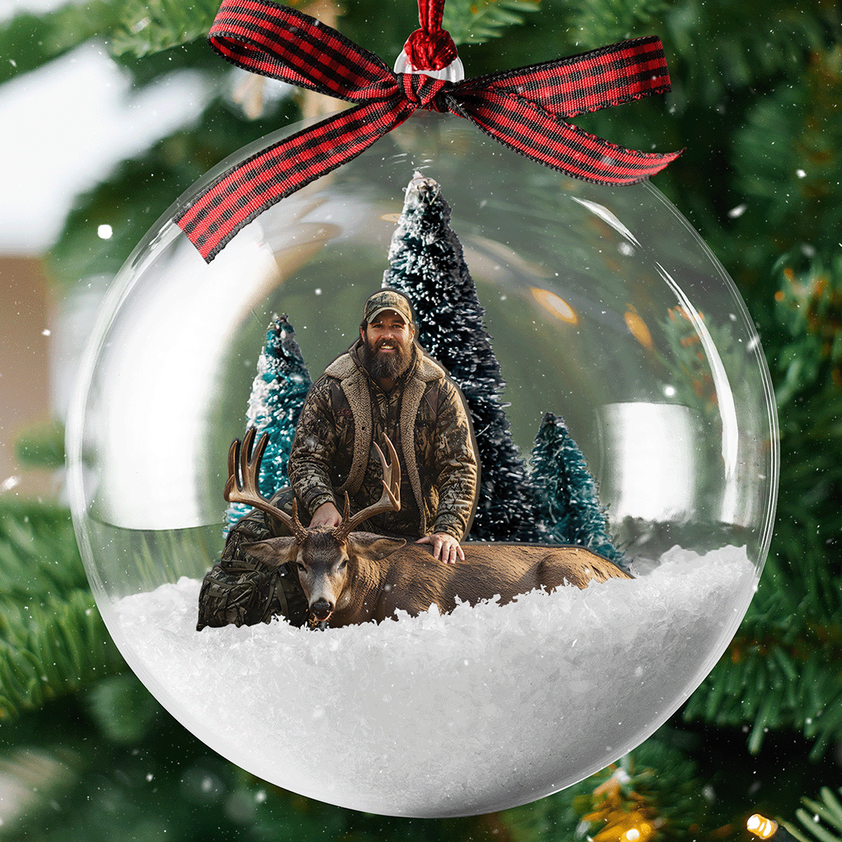 Hunting Season Personalized Christmas Bauble Ornament