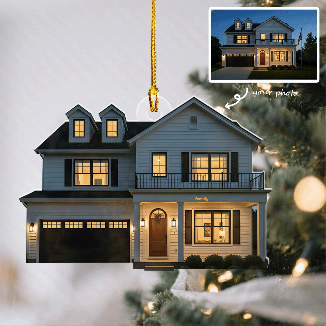 New House – Personalized Photo Acrylic Ornament