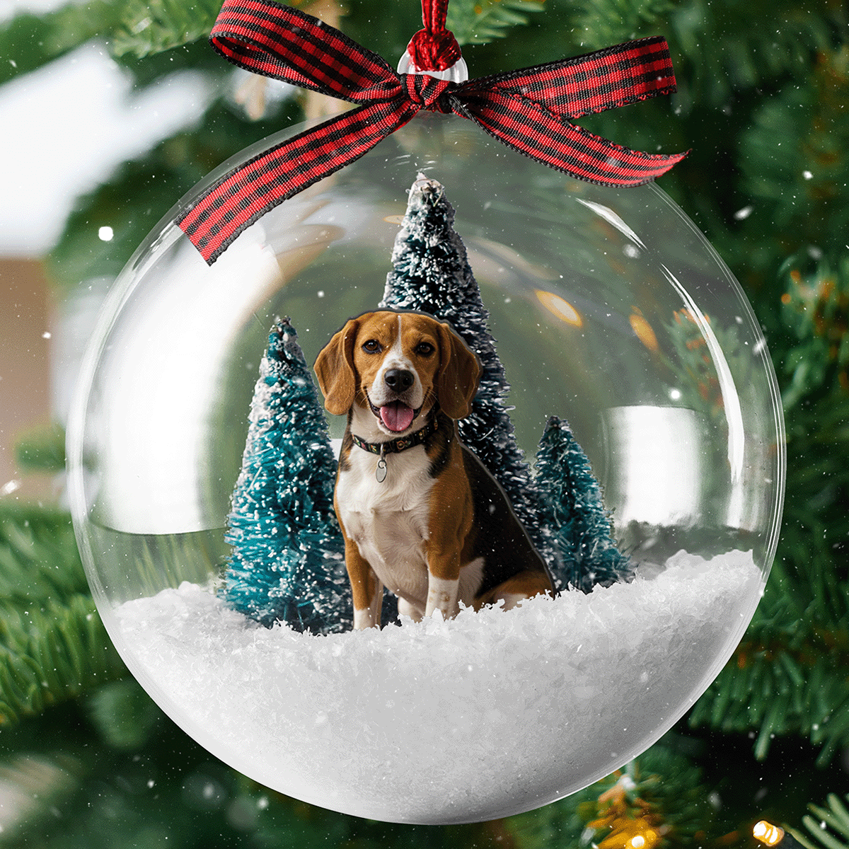 Personalized Pet Keepsake Christmas Bauble Ornament