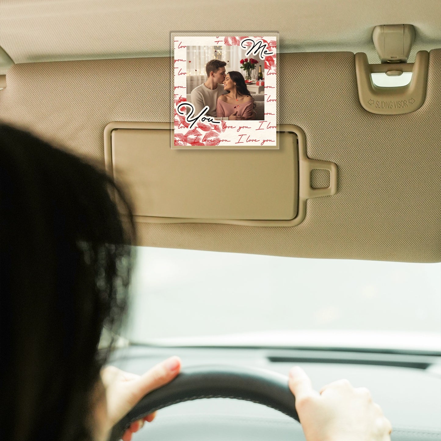 Our Little Polaroid Memory – Memory Keepsake Car Gift for Couples – Personalized Polaroid Photo Acrylic Car Clip