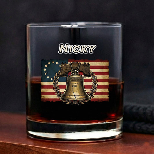 Salute To America 250th Veteran Whiskey Glass Happy America 250 Gifts