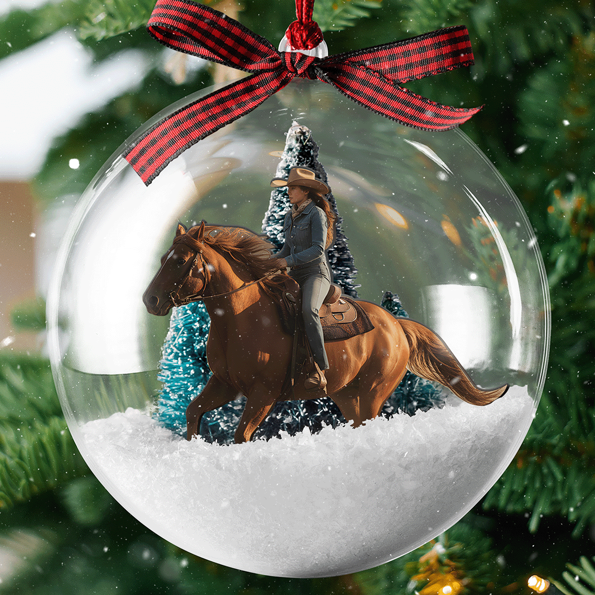 Stallion Personalized Christmas Bauble Ornament