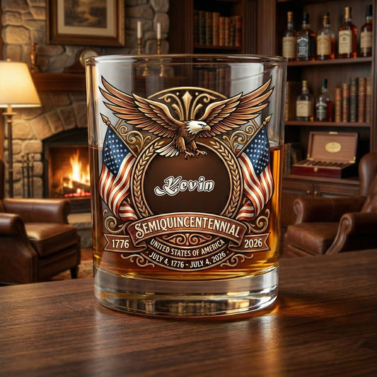 United States Of America 250th Anniversary Semiquincentennial Whiskey Glass
