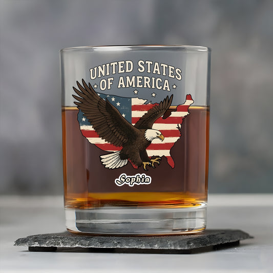 United We Stand 250th Anniversary USA Veteran Whiskey Glass