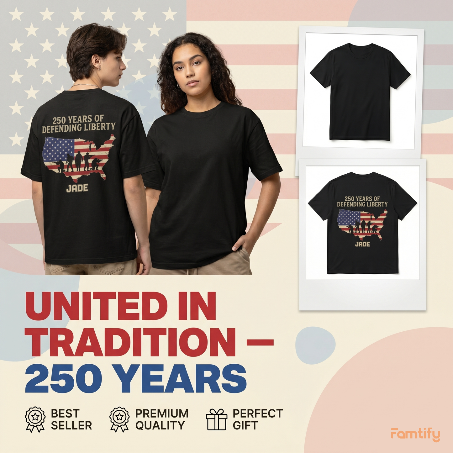 250 Years of Defending Liberty Shirt – Patriotic Military USA Map T-Shirt Personalized Veteran Tribute Tee