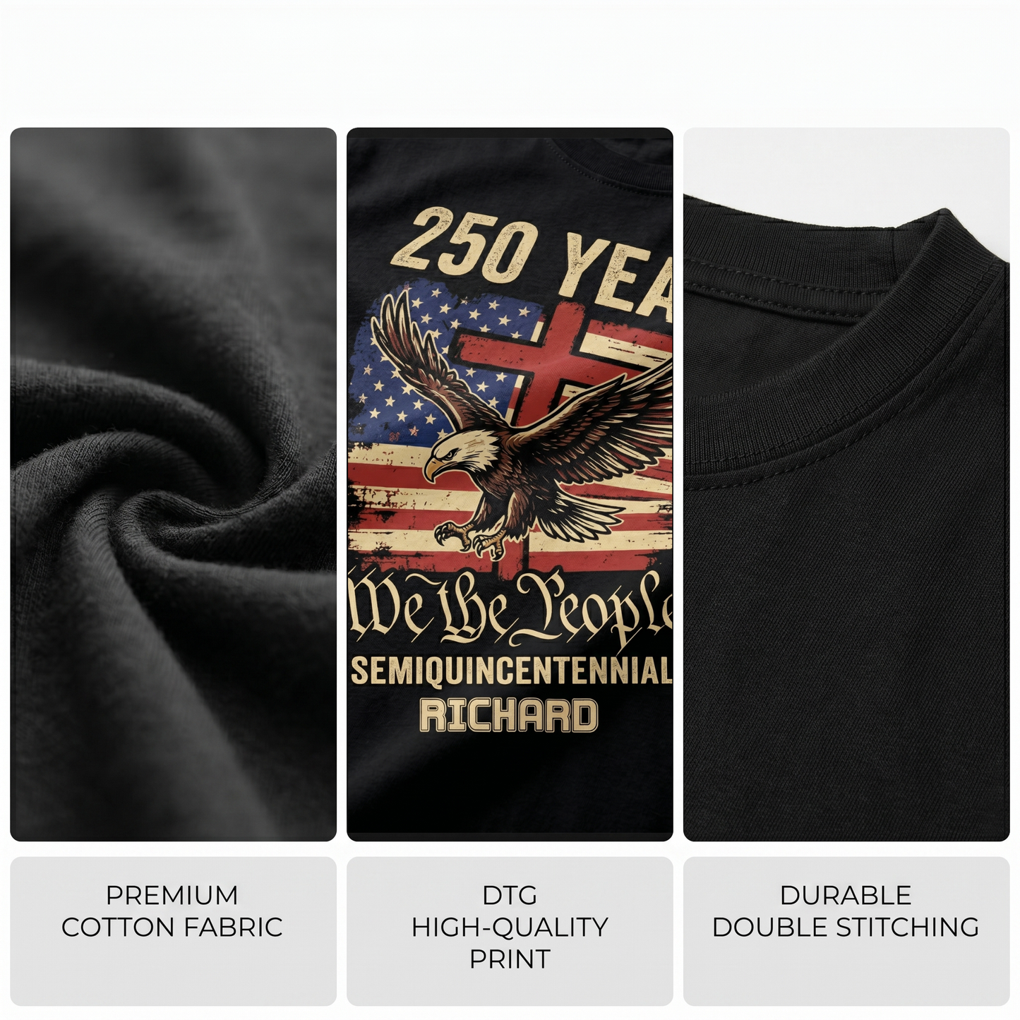 250 Years We The People Patriot Backside Shirt