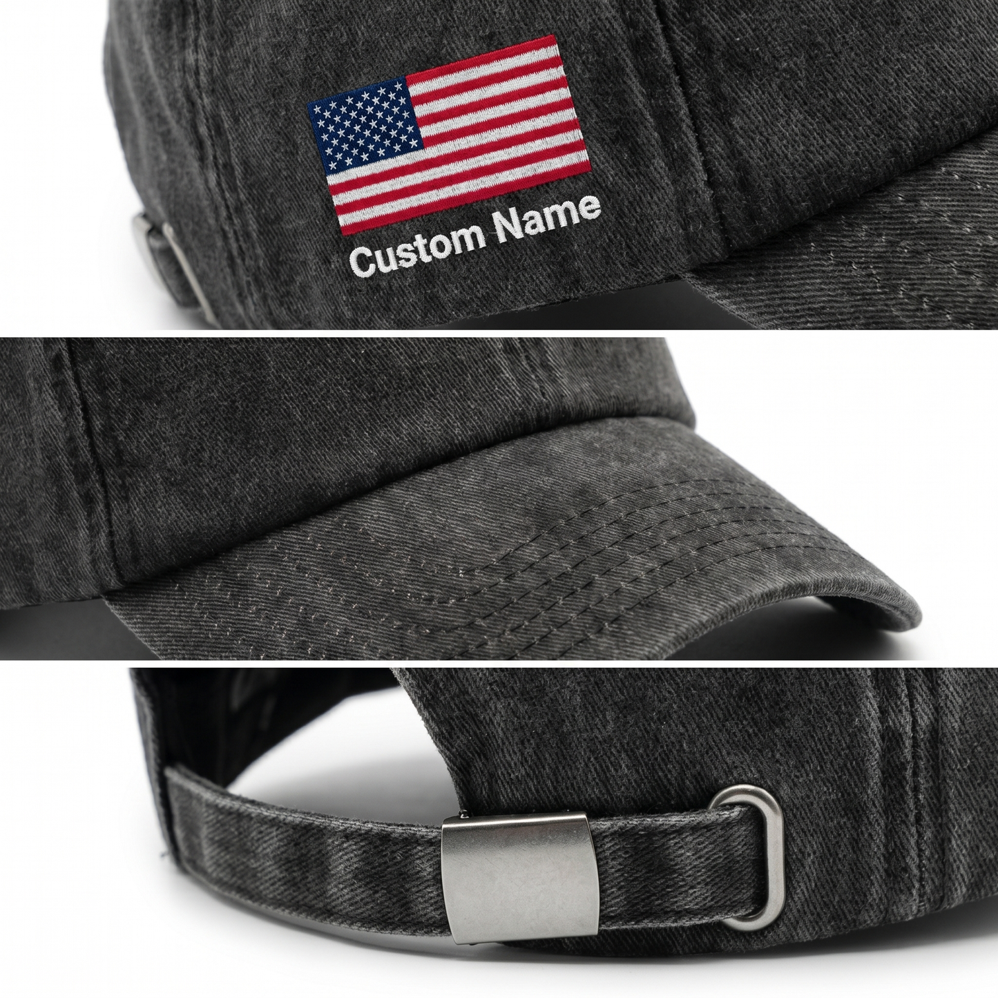 250 Years of American Audacity – USA 250th Anniversary Patriotic Gift for Americans – Personalized Washed Denim Baseball Cap