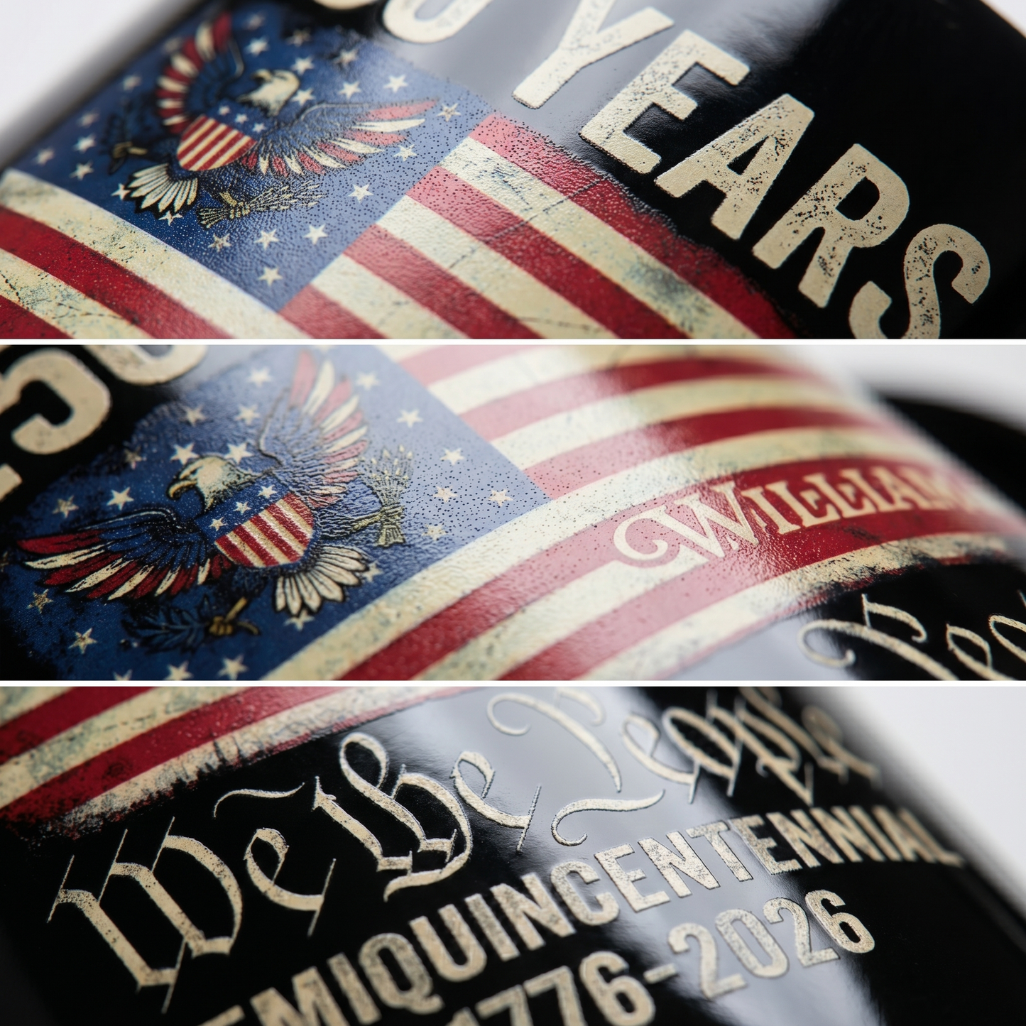 America 250th Anniversary We The People Personalized Black Mug – United States Semiquincentennial 1776–2026 Patriotic Mug