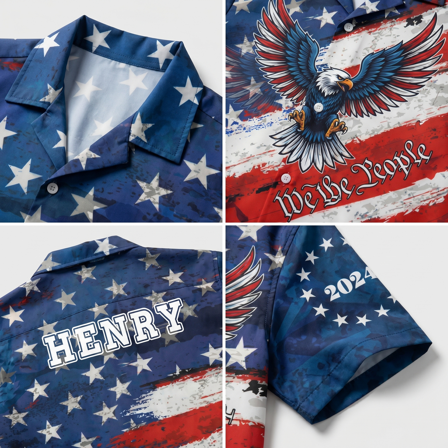 We The People Patriotic Hawaiian Shirt – American Flag Eagle Independence Day Shirt