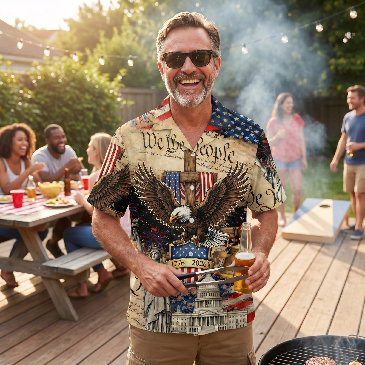 We The People 250 Years Faith and Freedom Hawaiian Shirt