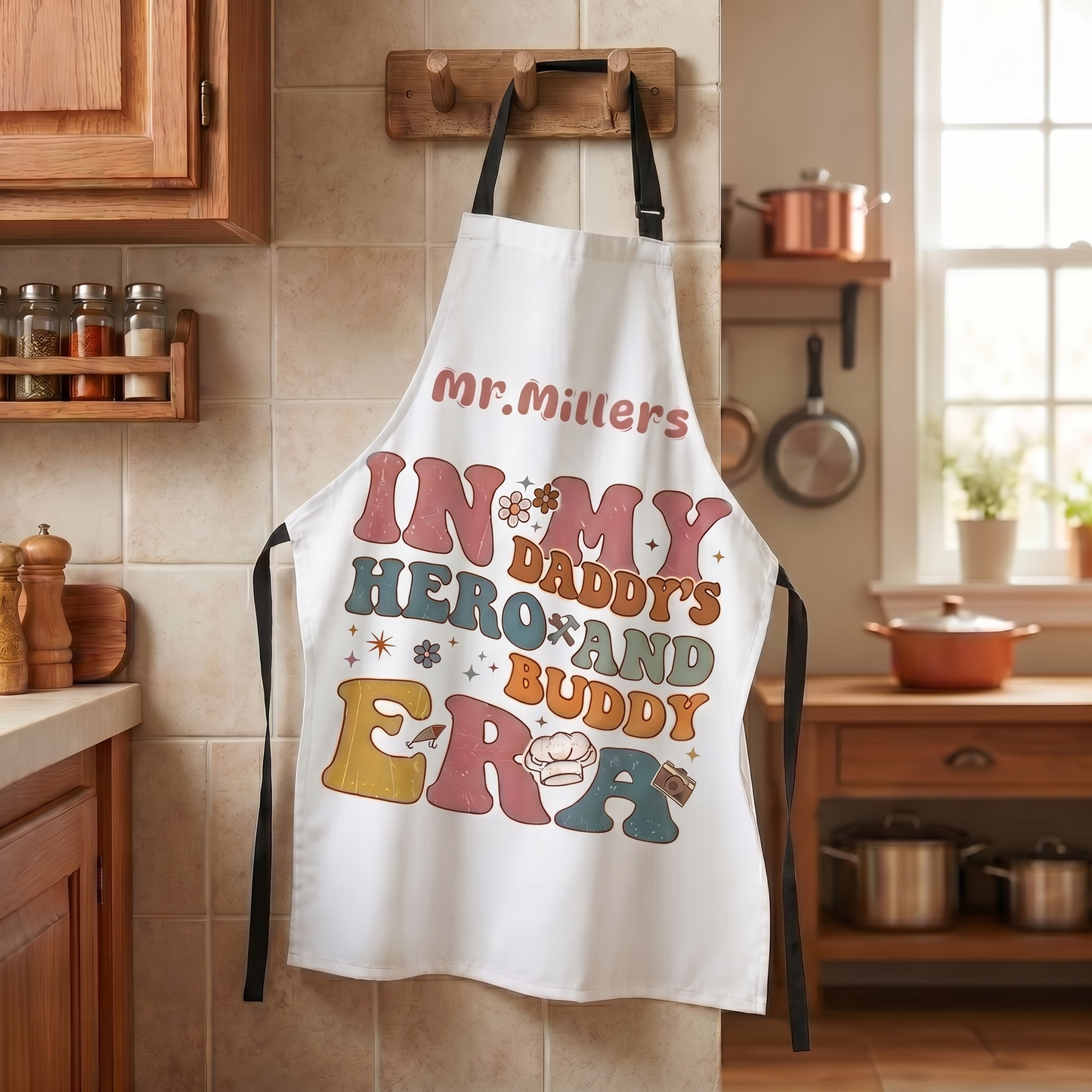 In My Daddy’s Hero & Buddy Era Apron – Cute Father’s Day Gift for Dad