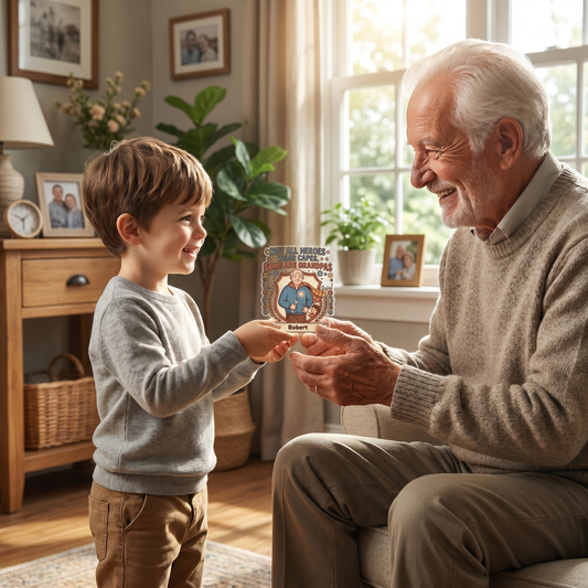 Not All Heroes Wear Capes Some Are Grandpas Acrylic Plaque - Personalized Name Gift for Grandpa