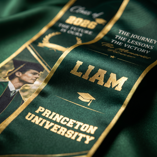 Personalized The Future Is Ours The Journey The Lessons The Victory The Memories Forever Graduation Stole - Custom Photo and Name