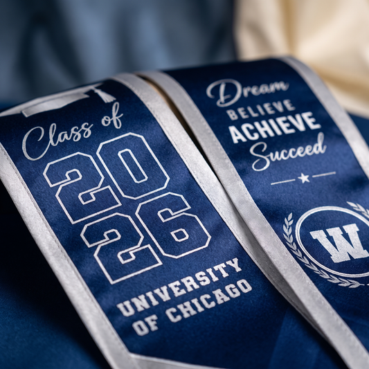 Personalized Dream Believe Achieve Succeed Graduation Stole - Custom Photo and Name