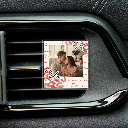 Our Little Polaroid Memory - Memory Keepsake Car Gift for Couples - Personalized Polaroid Photo Acrylic Car Clip